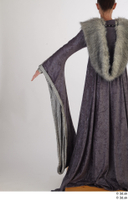  Photos Woman in Historical Dress 27 16th century Grey dress with fur coat Historical Clothing a poses whole body 0009.jpg